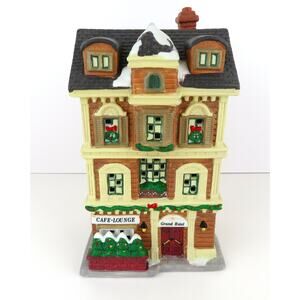 Dickens Keepsake Porcelain Lighted House Grand Hotel Café Lounge w/ Box 1994